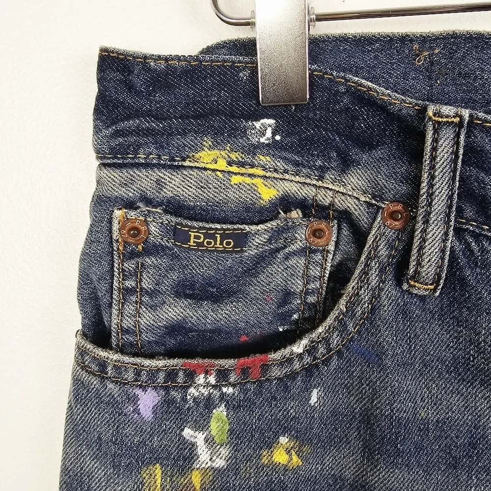 Polo Ralph Lauren Boy's Splatter Sullivan Slim Denim Shorts - Big Kid